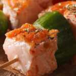 oat crusted salmon kababs
