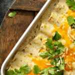 heart healthy goat cheese and spinach enchiladas