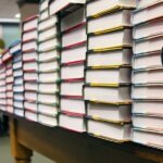Books on table