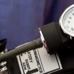 Man having blood pressure checked
